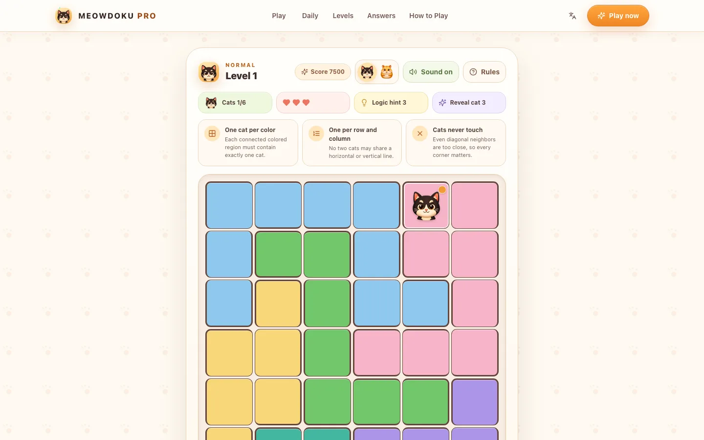 Meowdoku Pro 网站截图